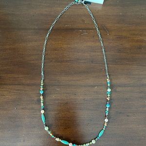 NWT Ann Vaughan Designs Turquoise and Natural Stones Necklace, Handmade in Va
